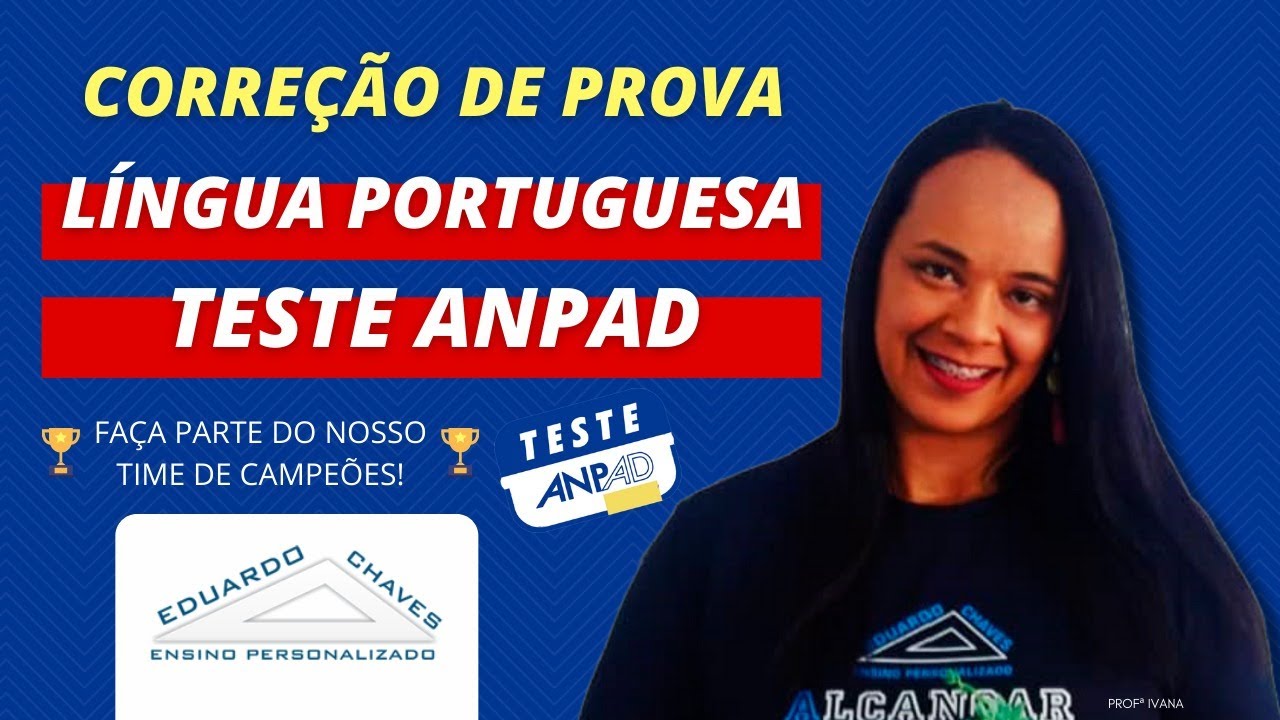 Teste ANPAD 2021 - Correção de questões de língua portuguesa