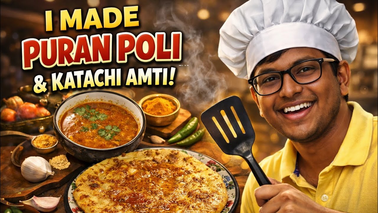 Cooking Puran Poli & Katachi Amti With My Mom | Funny Kitchen Moments