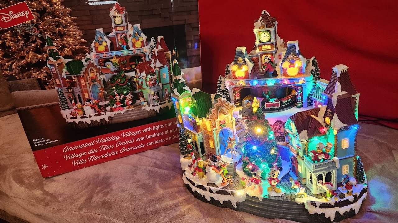 Disney Animated Holiday Village with Train from Costco