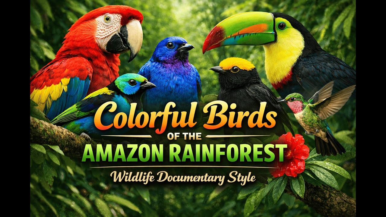 Colorful Birds of the Amazon Rainforest – Wildlife Documentary Style
