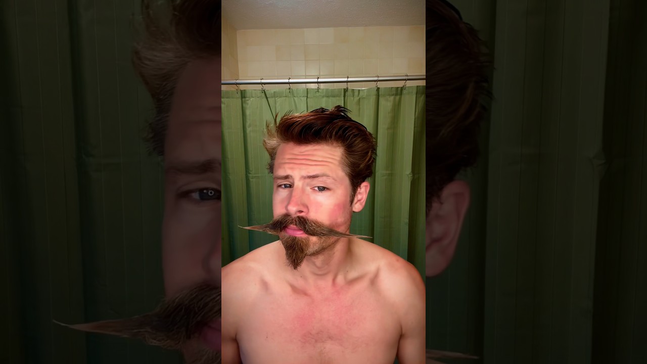 Great visual on how to apply mustache wax.