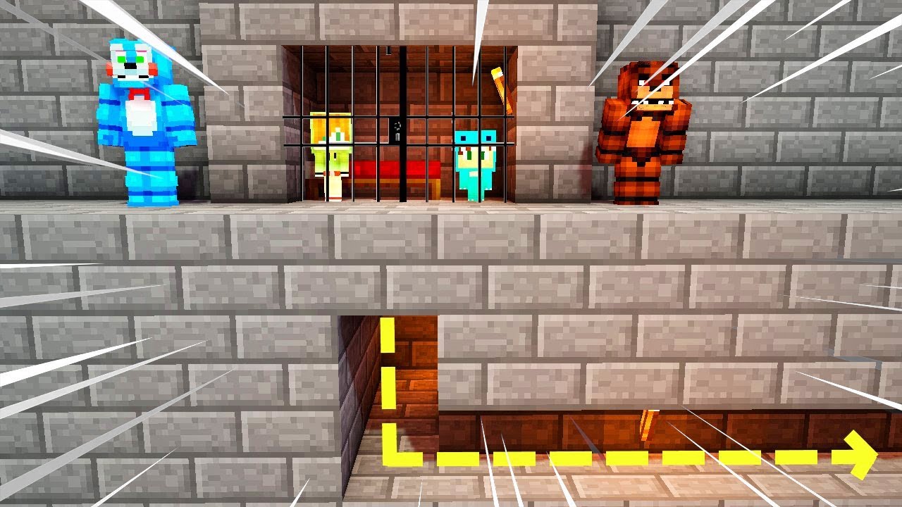 RETO FUGA de la PRISI&Oacute;N de ANIMATRONICOS 😱 MINECRAFT BEBE MILO ROLEPLAY + TROLL ESCAPE DESAFIO VITA