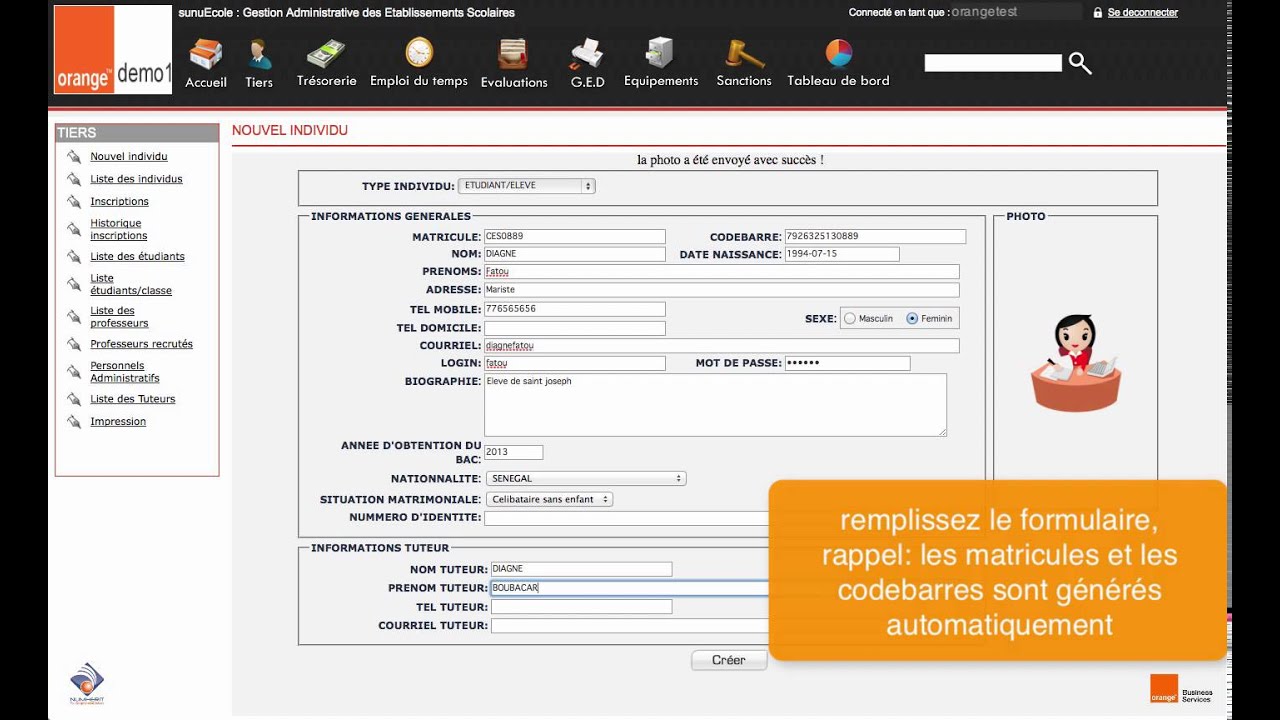 sunuEcole gestion tiers