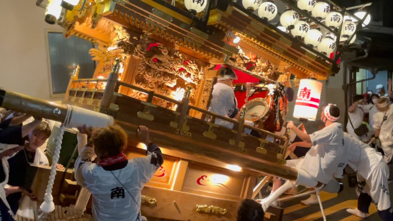 令和３年７月２５日　東大阪市稲田南地車 夏祭り夜間曳行