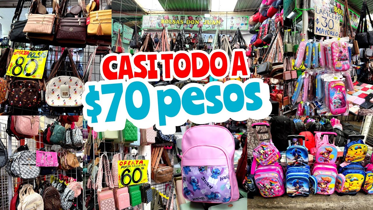 Tienda BARATA de Bolsos / Mochilas / Carteras / Cangureras y mas..🤑a unos pasos de TEPITO CDMX