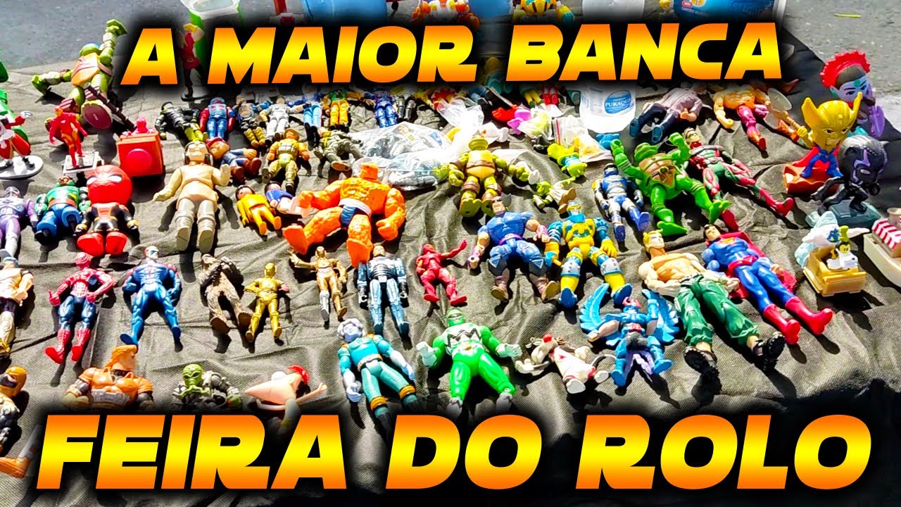 BANCA GIGANTE DE BRINQUEDOS! ACTION FIGURES, DISNEY, MARVEL, RARIDADES na FEIRA DO ROLO