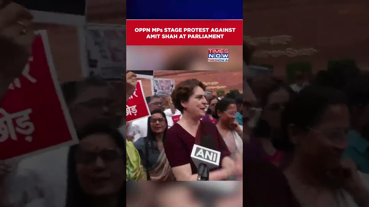 Opposition MPs March In Protest Against Amit Shah Over 'Police Action' Against CJP Protestors