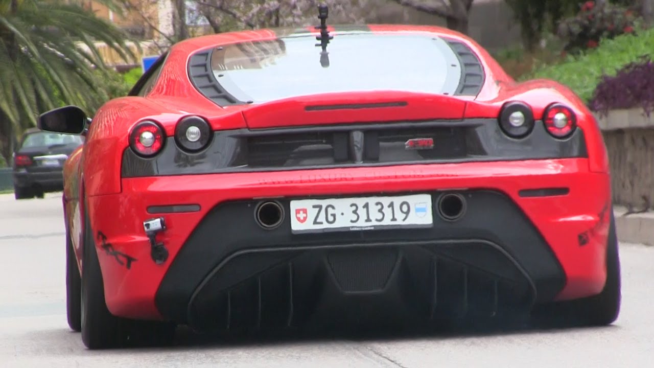 Ferrari 430 Scuderia w/ Capristo STRAIGHT PIPES in Monaco | BRUTAL SOUND + Little Burnout
