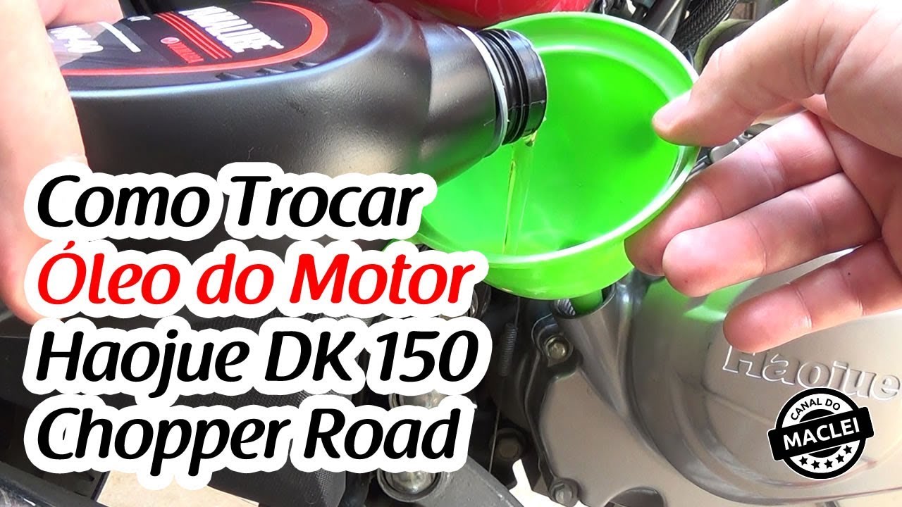 COMO TROCAR ÓLEO DO MOTOR DA CHOPPER ROAD E DK 150!