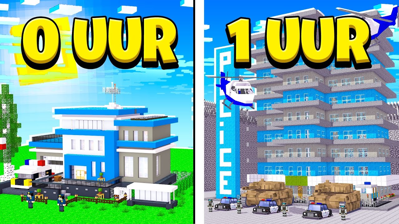 Ik Gaf Mijn Kijkers 1 Uur Om Een Politiebureau Te Bouwen In Minecraft