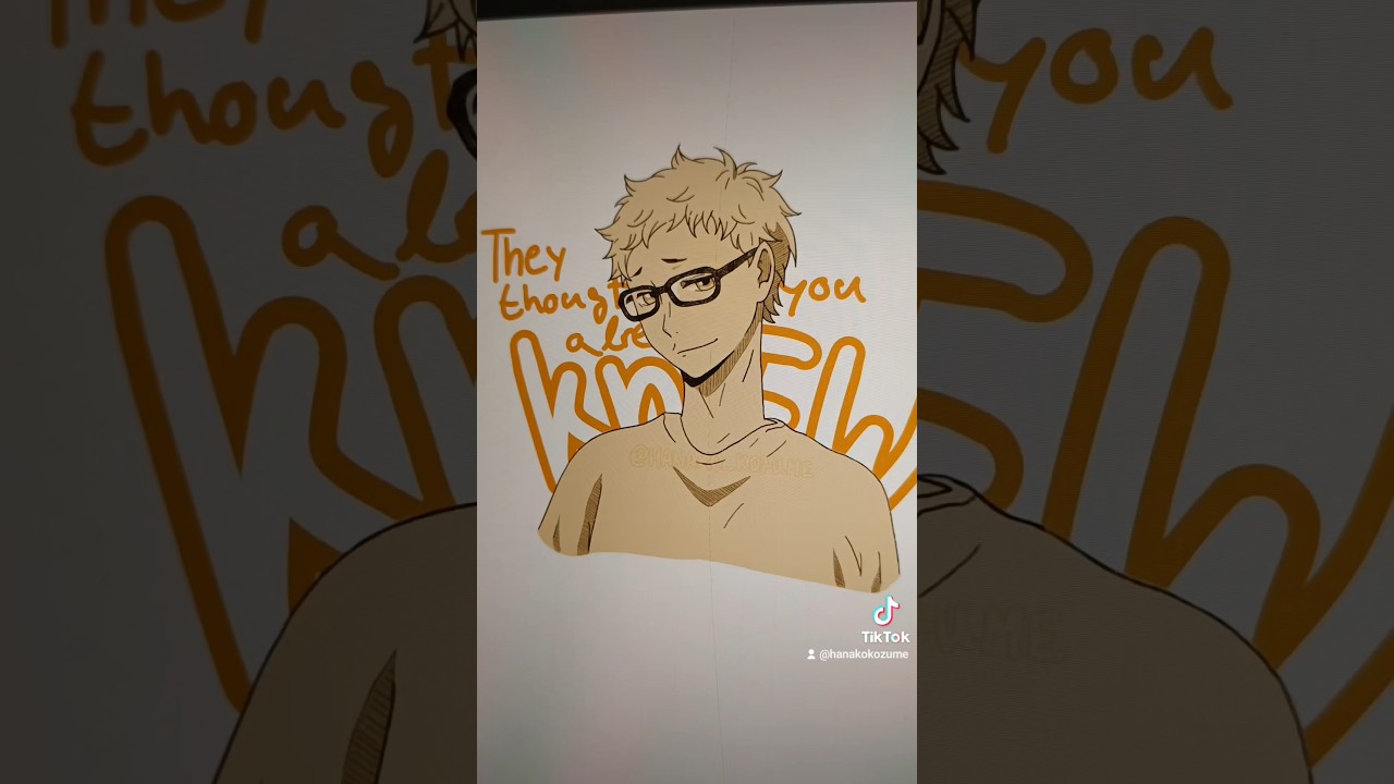 Why can I picture him saying that 🫥#haikyuu #haikyuufanart #haikyuuskit #tsuki #tsukishima #shorts