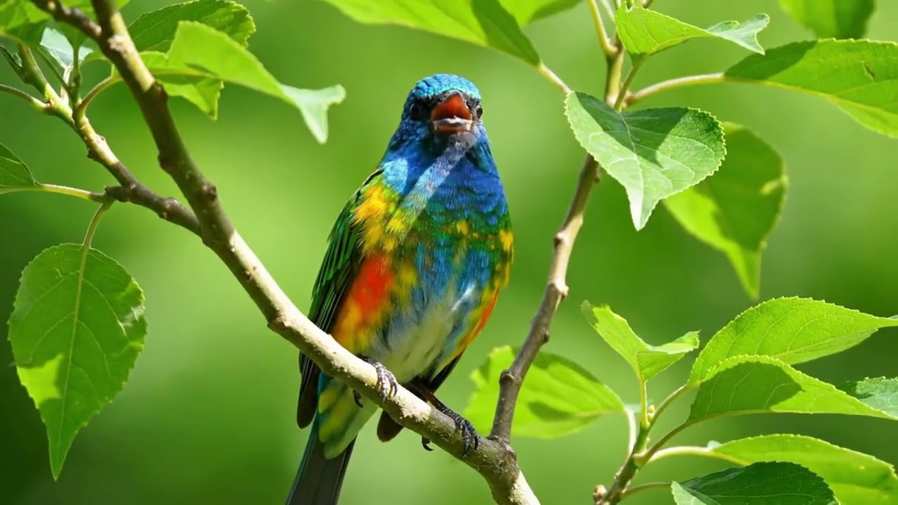 Colorful small bird with sweet chirps! #birdsong #wildlife