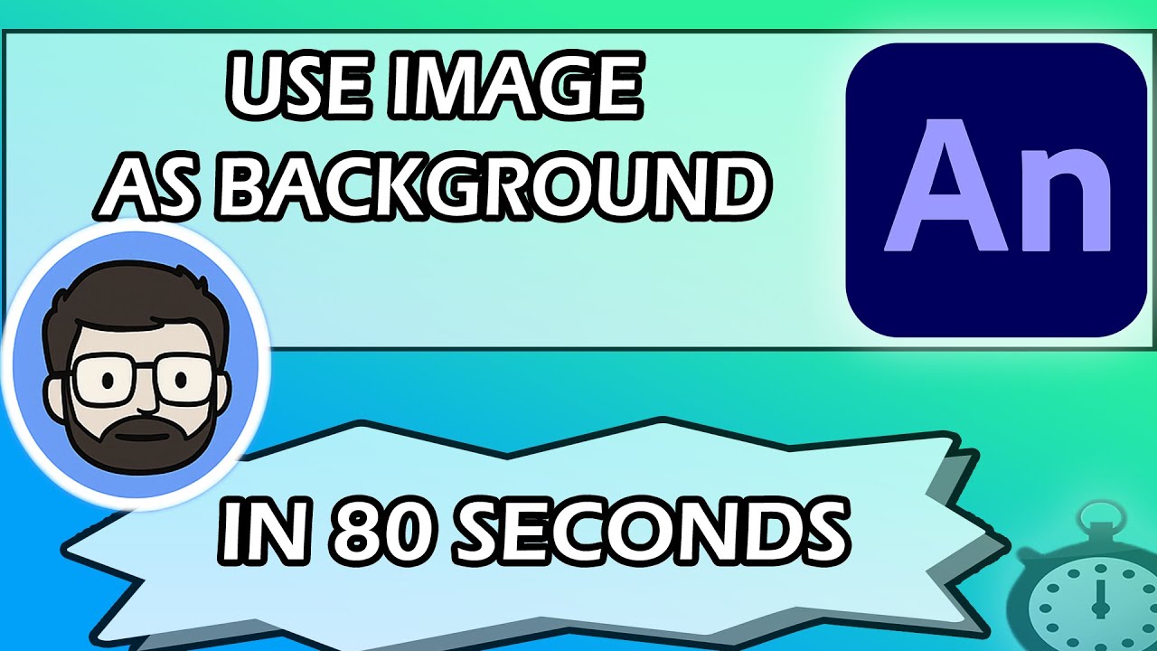 How to Use an image for background in Animate CC in 80 seconds