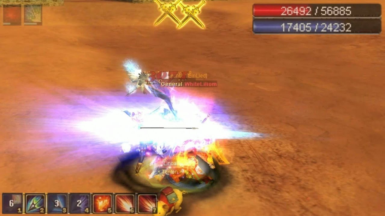 [cSRO - PvP] Silkroad, Linoa (109 STR Bower) VS WhiteLiliom (110 STR Blader)