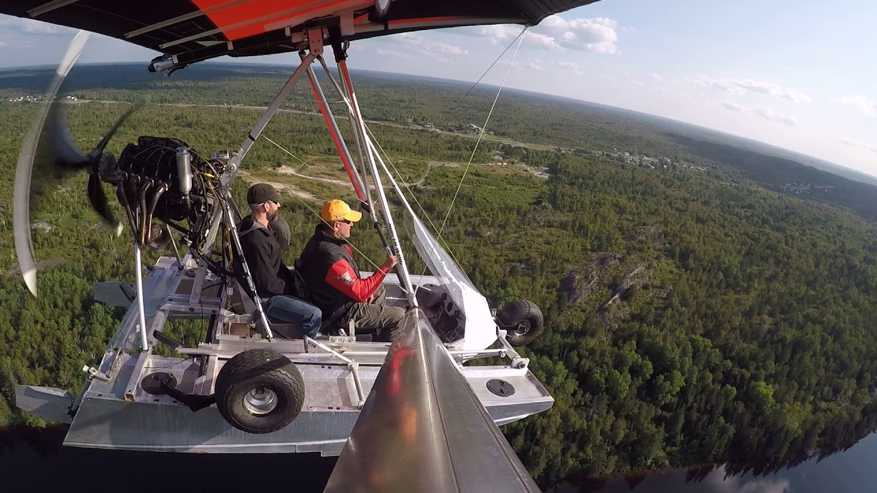 Krucker amphib trike built in 2014. 150 hp Yamaha engine with 17 meter North wing.