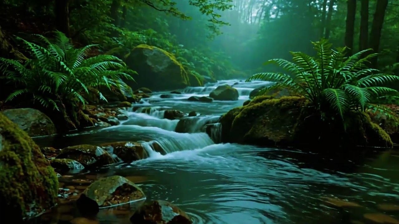 Soothing Flowing River with Birdsong Soundscape for Mental Clarity