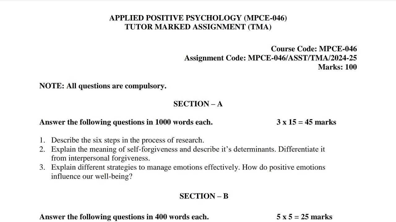 MPCE-046 MAPC 2nd Year Solved Assignment 2025 | IGNOU MAPC Complete Assignment Solution 2k25 Video