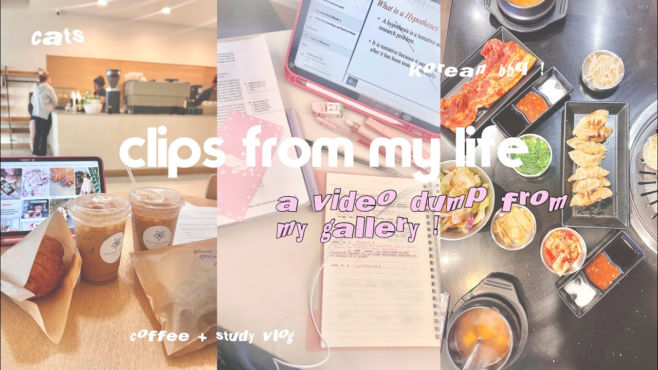 🍰🍡 aesthetic VLOG (random video dump vers.) | korean bbq, studying, cats + coffee