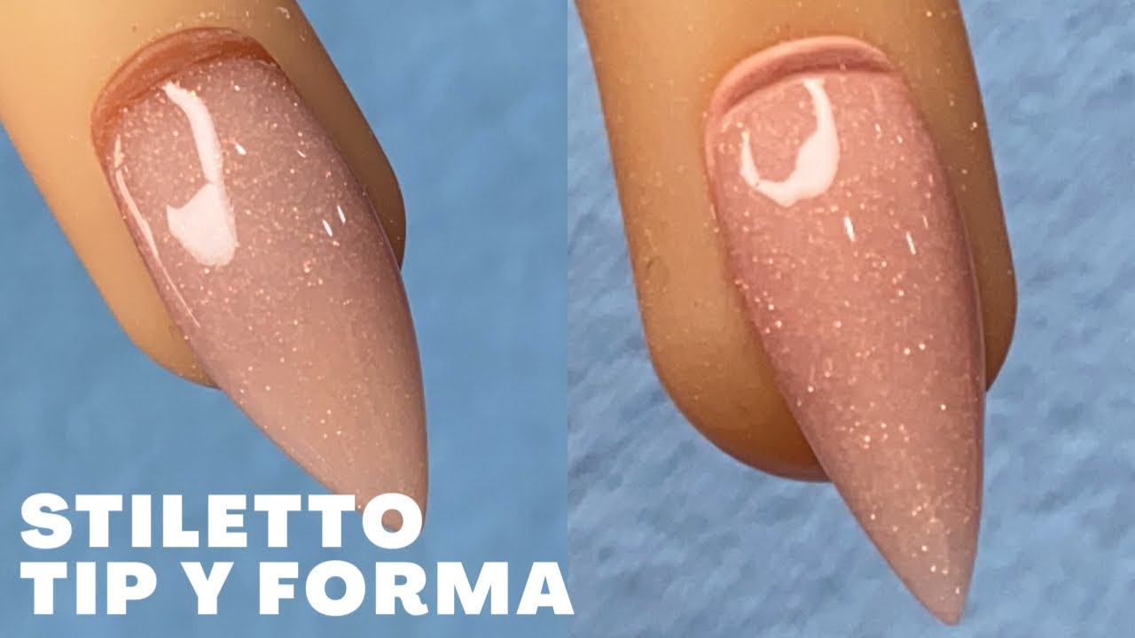 Cómo hacer la punta STILETTO en TIP y ESCULTURAL paso a paso | Curso de uñas gratis