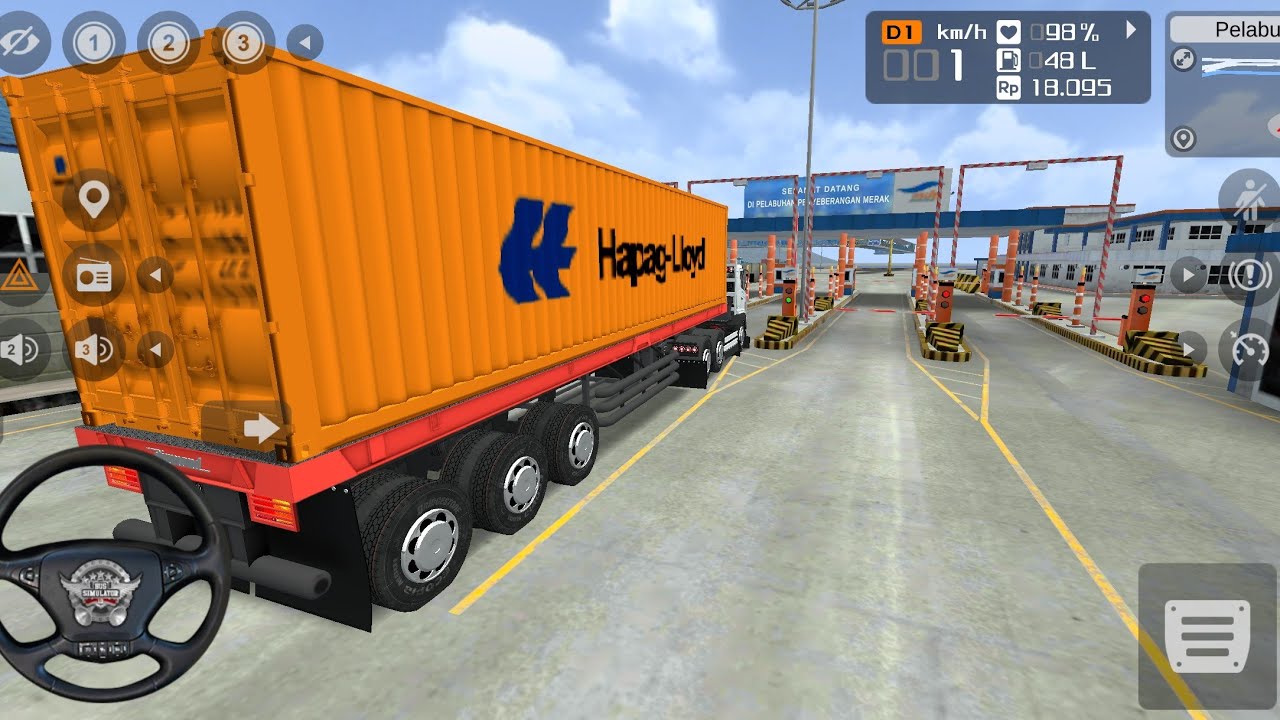 Truck Trailer Panjang Mencari Penumpang Wisata ke Pelabuhan Merak | BUS SIMULATOR INDONESIA BUSSID 