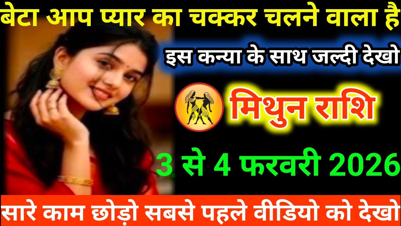 #मिथुन राशि वालों बेटा आप प्यार का चक्कर चलने वाला है इस कन्या के साथ जल्दी देखो#
