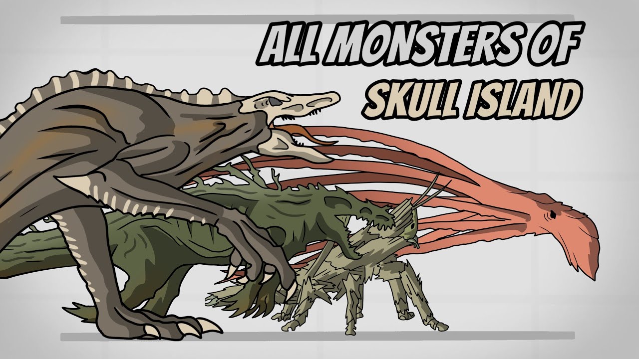 ALL MONSTERS OF SKULL ISLAND | KONG : Skull Island (Part 1) || king kong