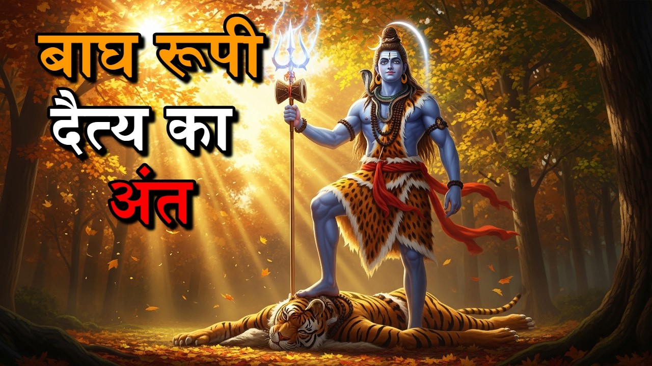 जब बाघ बनकर भक्त को खाने आया दैत्य, महादेव ने किया अद्भुत चमत्कार | शिव पुराण | Vyaghreshwar Mahadev