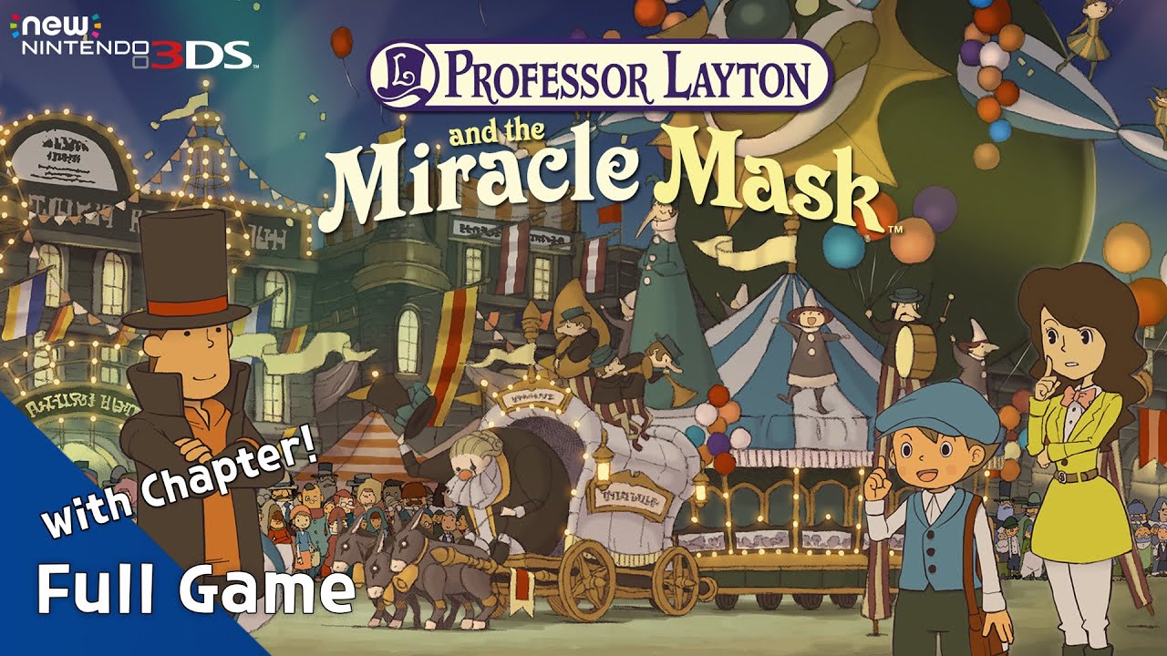 🕵️ Professor Layton and the Miracle Mask 【Full Game, Long Play with Chapters】 - No Commentary, 1080p