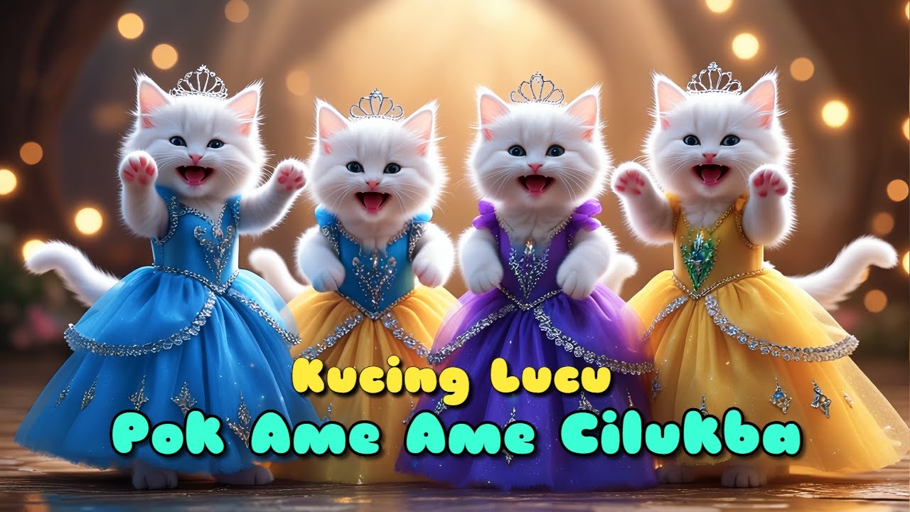 Pok Ame ame Cilukba | Pok Ame Ame Belalang Kupu-kupu - Kucing Lucu Joget Cilukba - Cat Dance