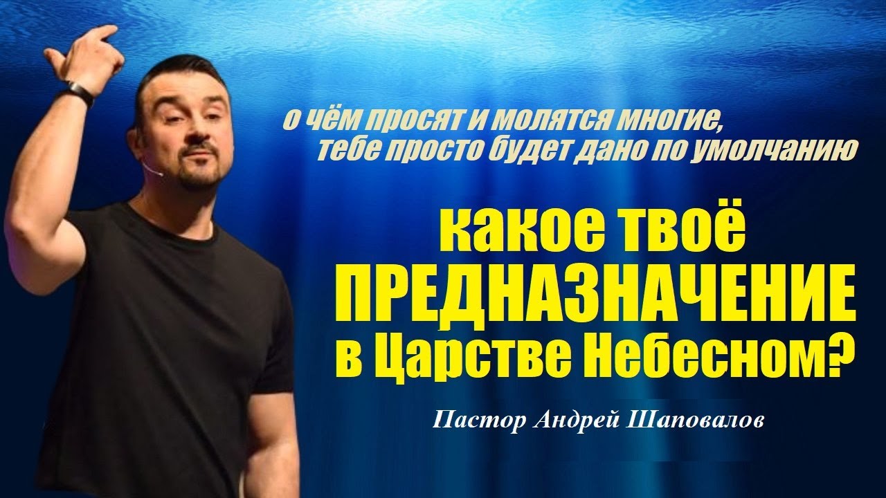 Какое твоё предназначение в Царстве Небесном? Пастор Андрей Шаповалов.
