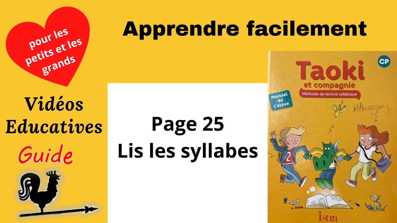 Taoki CP page 25 Lis les syllabes