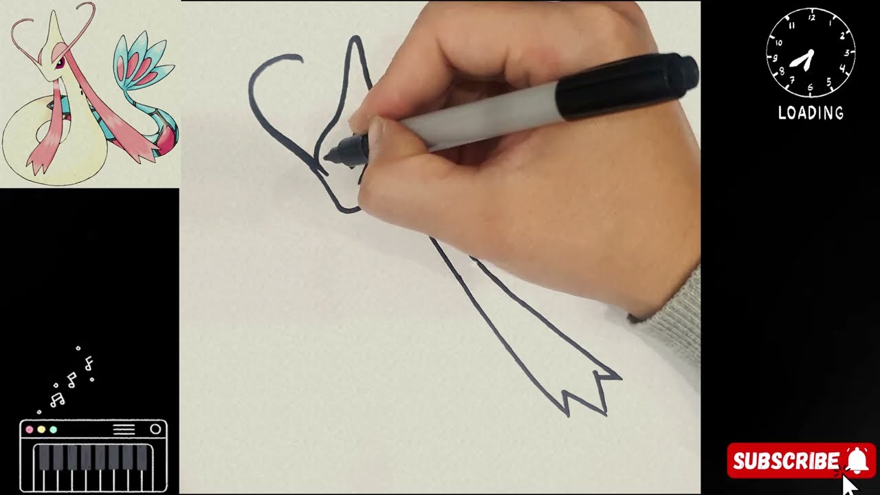 How to draw POKEMON Milotic step by step