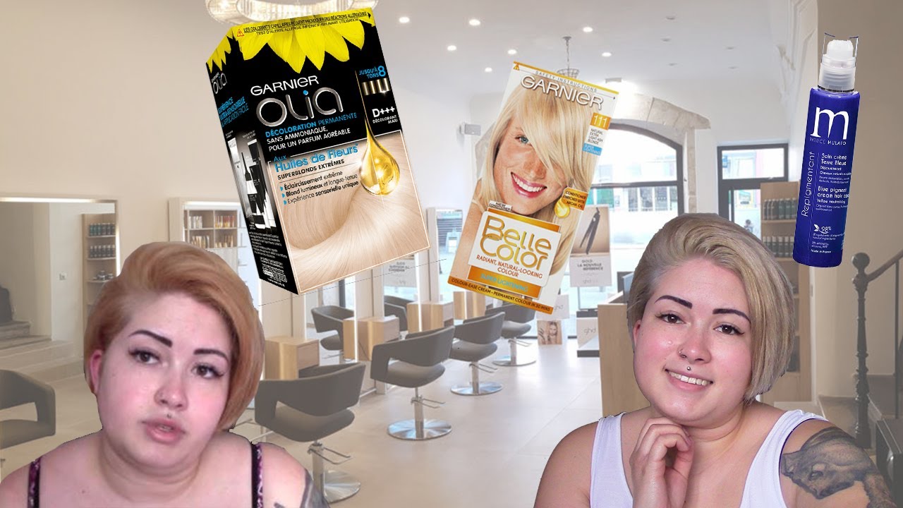 DE ORANGE A PLATINE  🤍|| DECOLORATION OLIA & GARNIER BELLE COLOR 111 👩🏻‍🦳