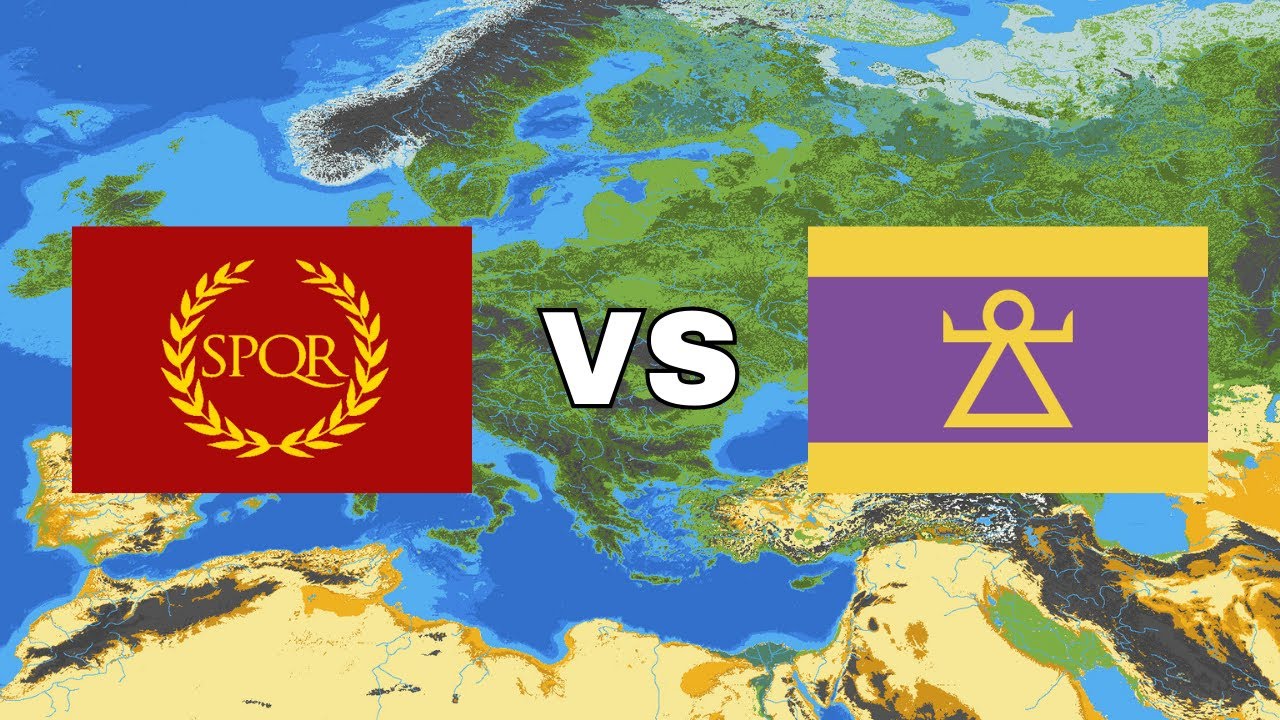 ROMAN EMPIRE vs ANCIENT CARTHAGE in WorldBox - Timelapse