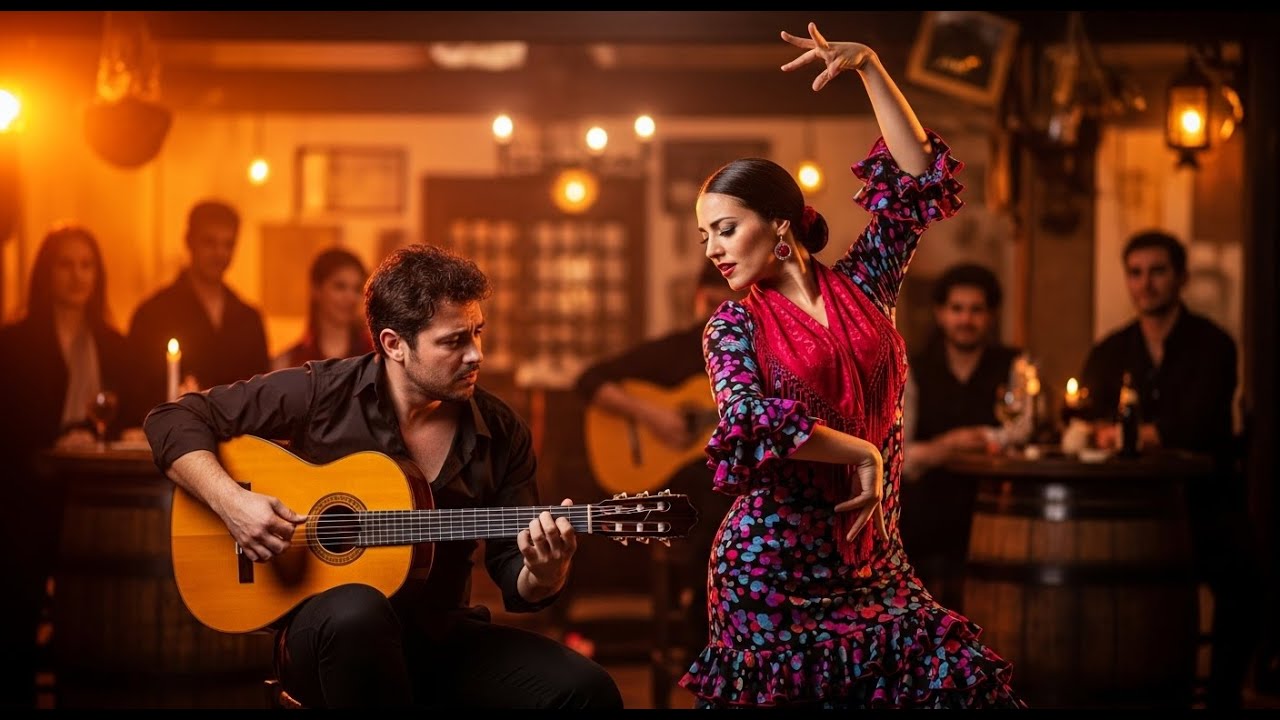 Café Sunset Music ☕ Chill Oud & Flamenco World Instrumental