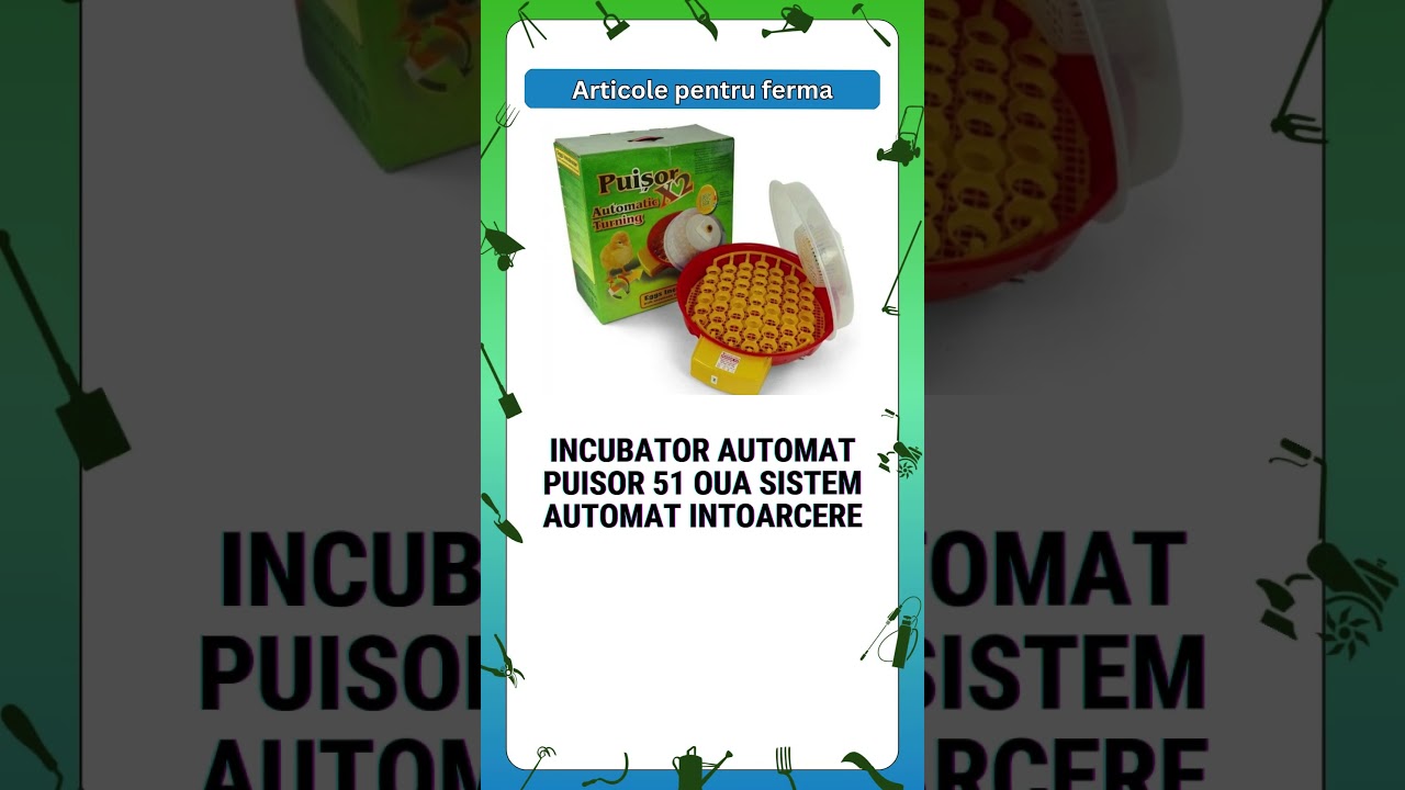 Incubator automat PUISOR X2 IO-104 51 oua cu sistem automat de intoarcere a oualelor