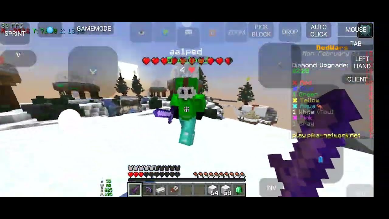 I  played Minecraft bedwars