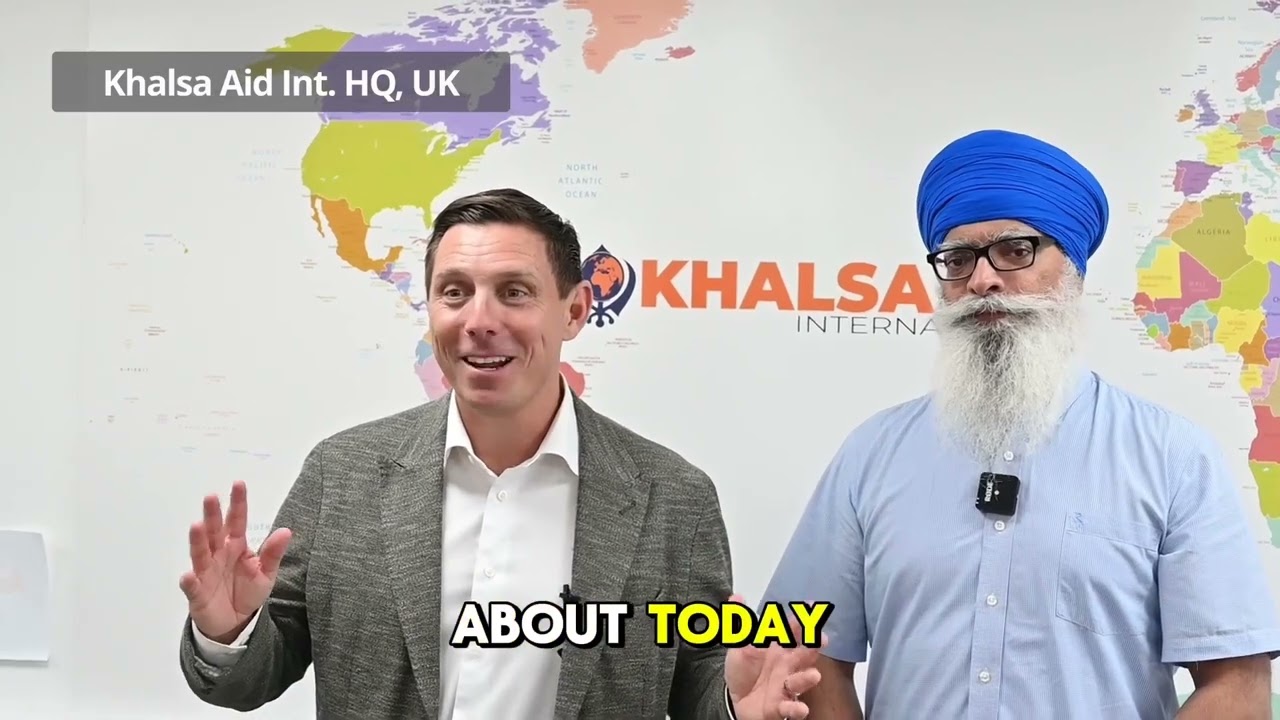 Today, the Mayor of Brampton, Canada, @patrickbrownont, visited the #KhalsaAid HQ in the UK.