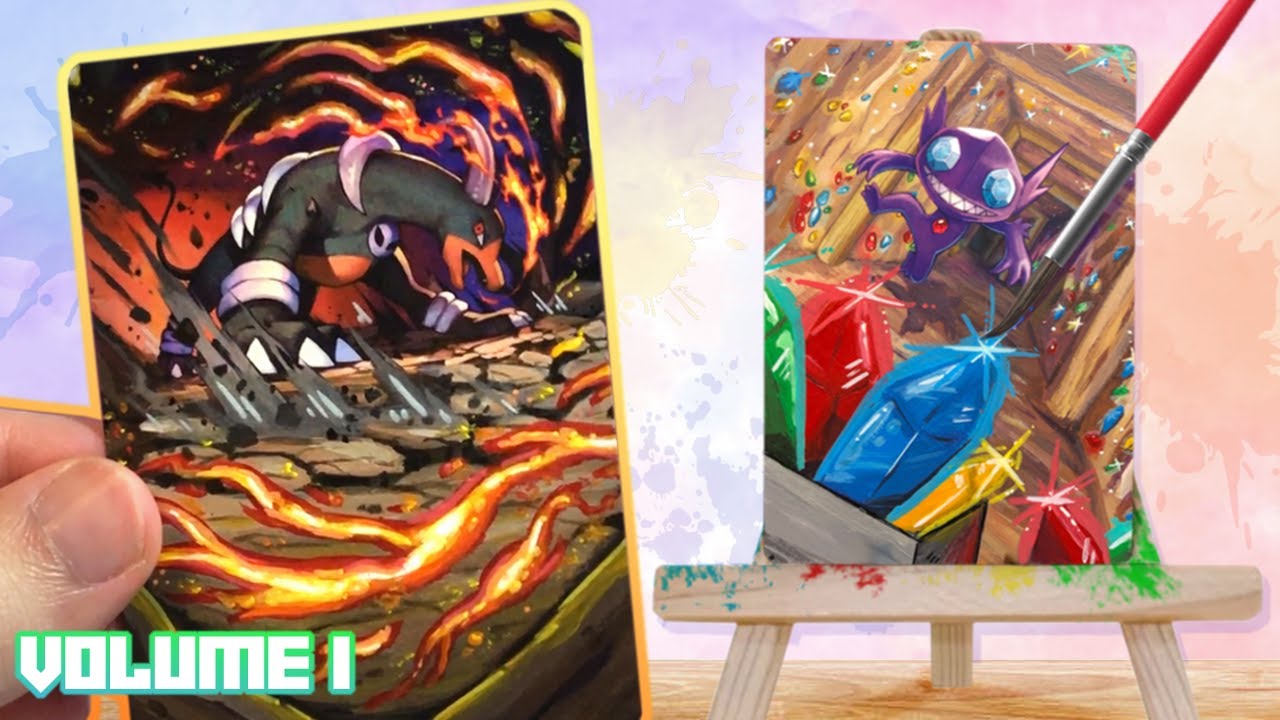 1 Hour of Painting Pokemon Cards (Best of 2024)