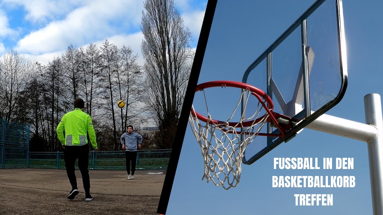 Fußball in den Basketballkorb jonglieren ⚽️💪