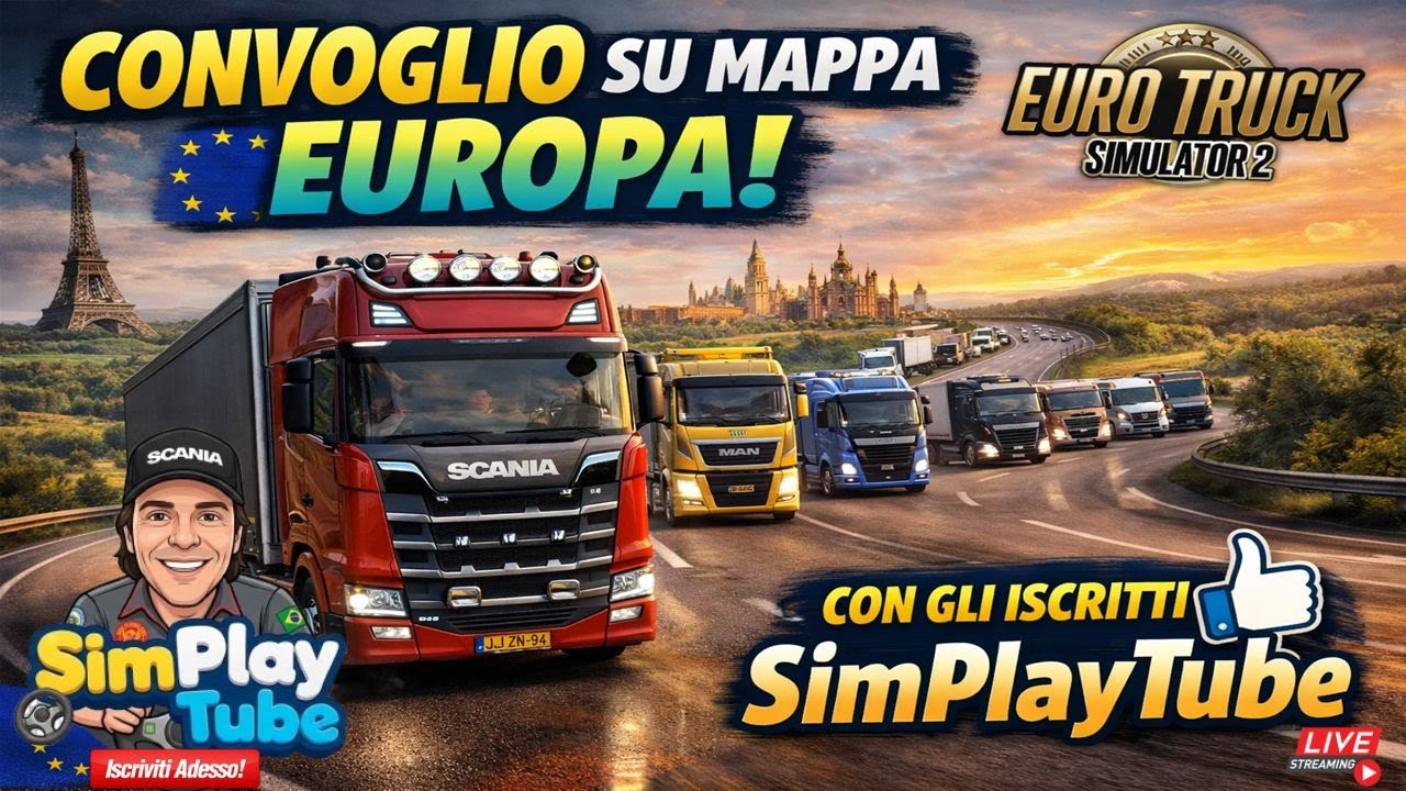 🔴 Euro Truck Simulator 2 Convoglio con Iscritti 💥 [Pc-RTX 2070 Super] #ets2