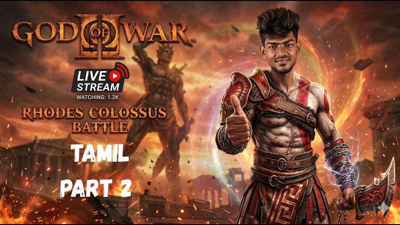 God of War II Tamil Gameplay Live 🔥 PS2 Classic | Kratos Revenge Begin