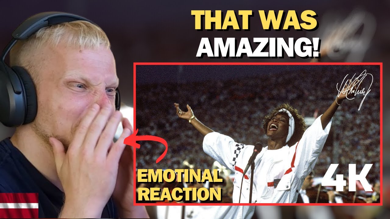 Latvian First Time Reaction To Whitney Houston - National Anthem (Star Spangled Banner)