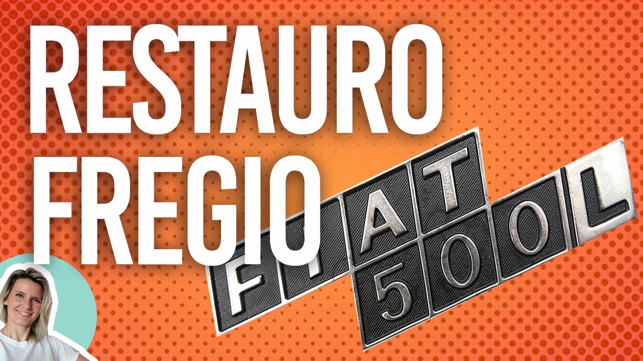 Restauro fregio smaltato auto || Restauro Fiat 500