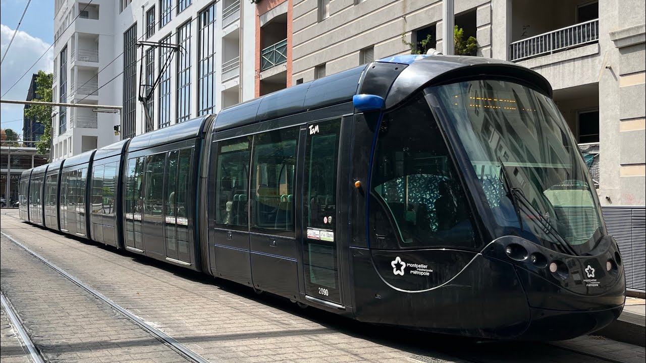 (Montpellier) покатушки на трамвае Alstom Citadis 402 №2090