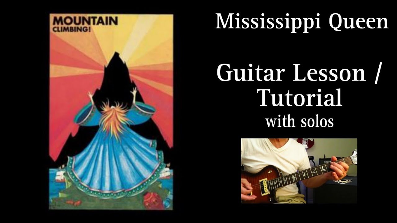 Classic Tracks of the 70s - Mississippi Queen - Mountain. Guitar Lesson / Tutorial.