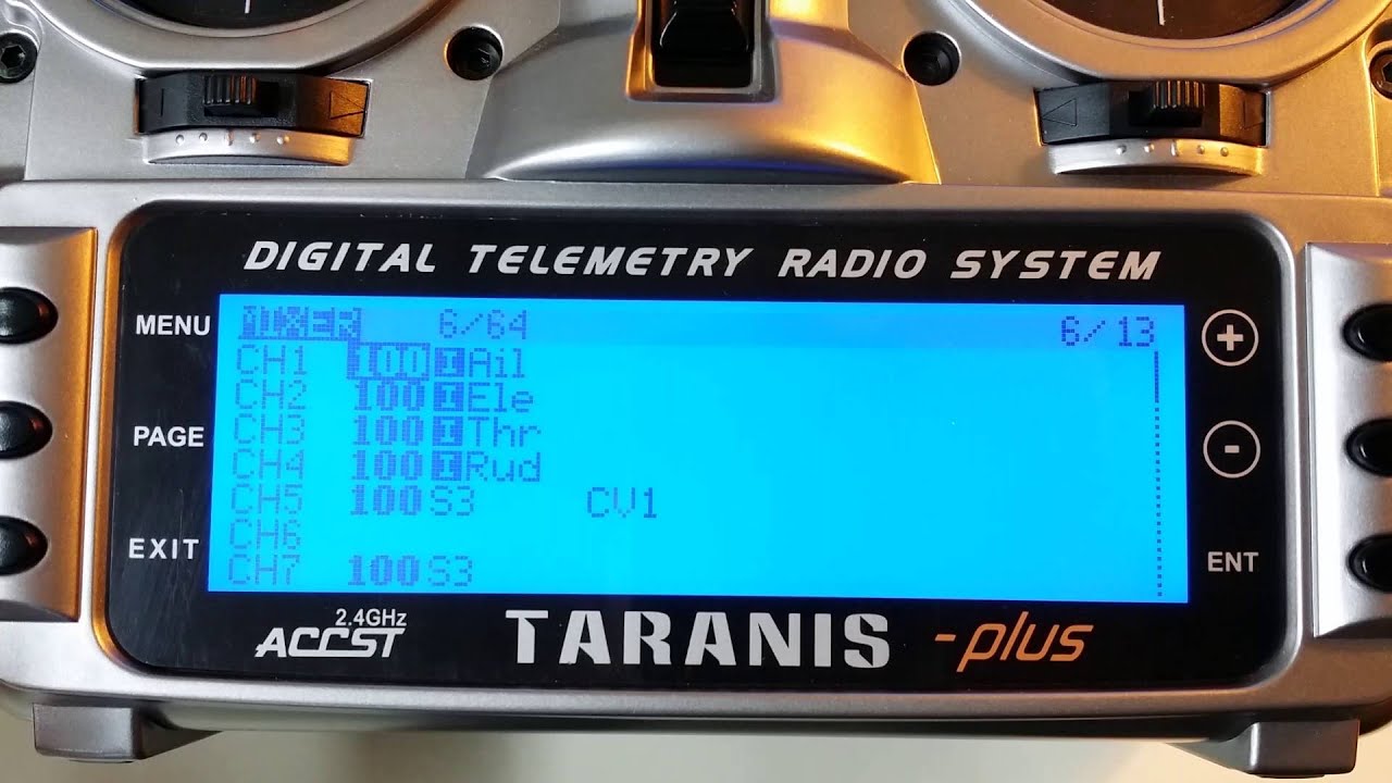 Taranis X9D 6-position switch programming