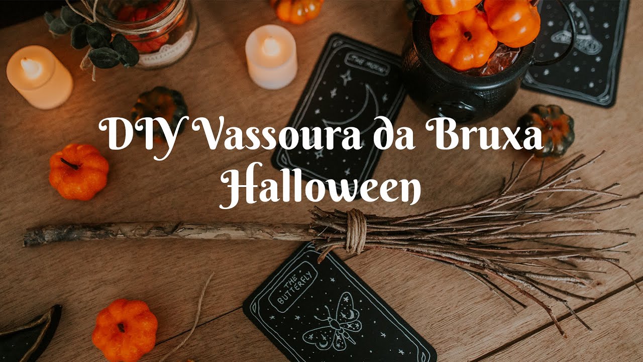 DIY Vassoura de Bruxa | Decoração de Halloween