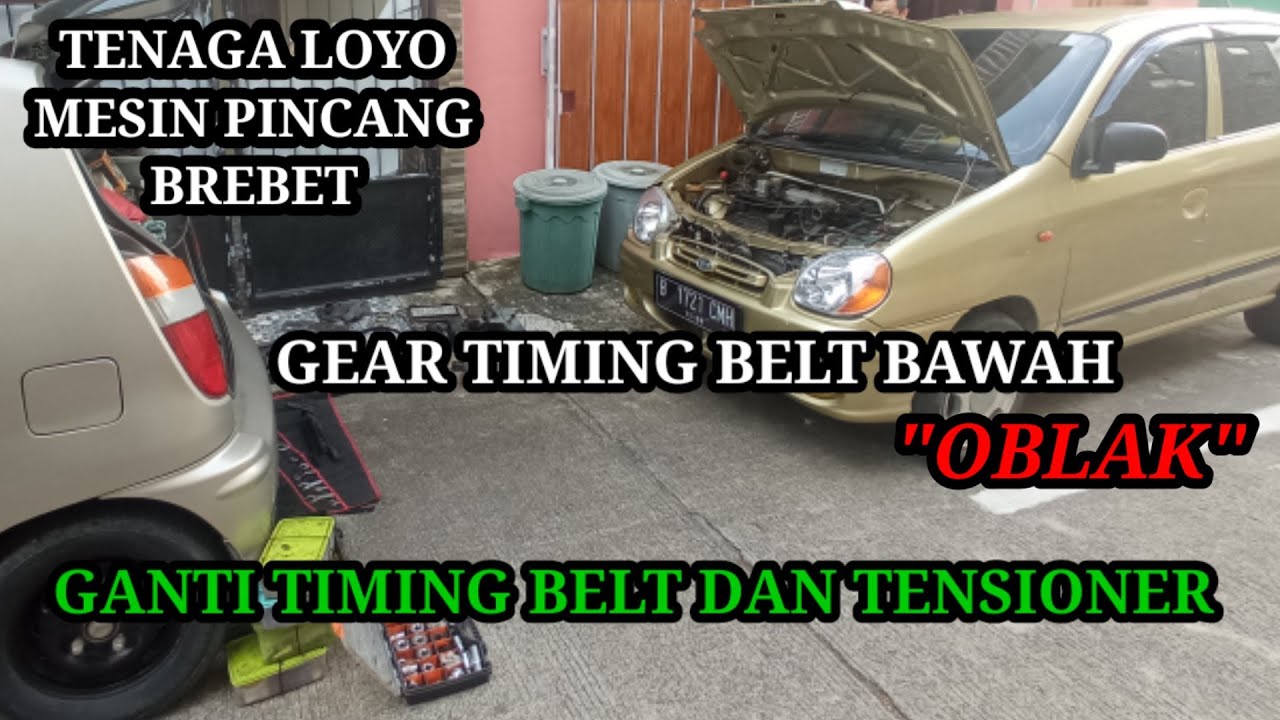 Cara mengganti gear timing bawah / ganti timing belt / ganti tensioner KIA Visto hyundai Atoz