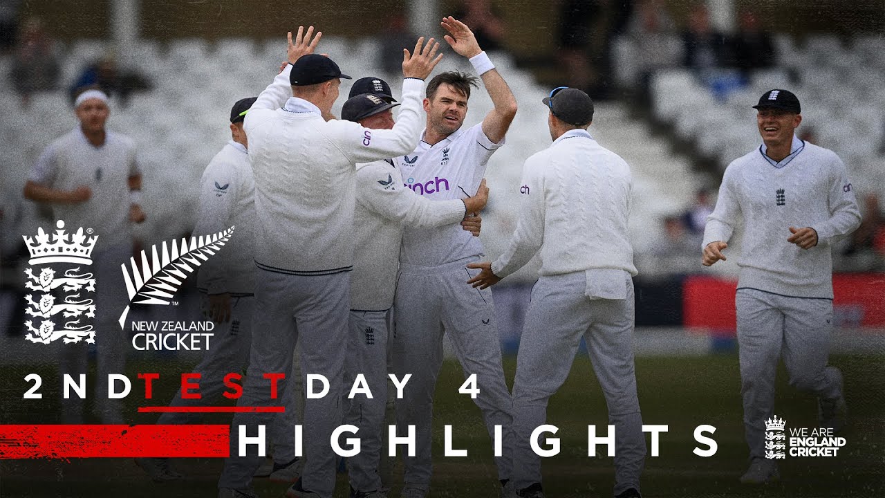 England Take Late Wickets | Highlights | England v New Zealand - Day 4 | 2nd LV= Insurance Test 2022